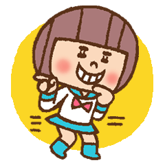 [LINEスタンプ] まゆげ娘ちゃん 