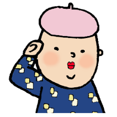 [LINEスタンプ] ベレー帽のモジャ子さん 