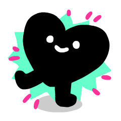 [LINEスタンプ] BLACK HEART 