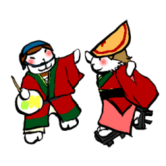 [LINEスタンプ] 阿波踊りわんこ 