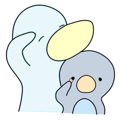 [LINEスタンプ] ペン太郎とシロ 