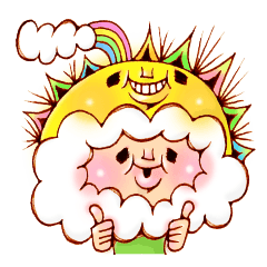 [LINEスタンプ] 雲をかぶってます 