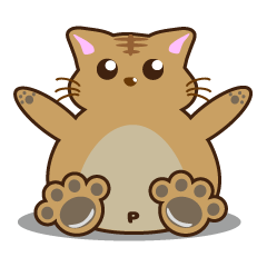 [LINEスタンプ] デブ猫ぴーすけ 
