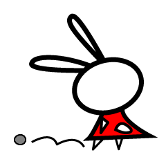[LINEスタンプ] 目つきの鋭いうさぎ 
