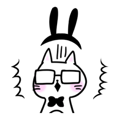 [LINEスタンプ] ねこなのうさぎ 