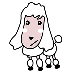 [LINEスタンプ] Pudding of a poodle 
