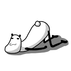 [LINEスタンプ] のび～るパンダ 
