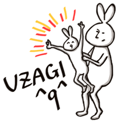[LINEスタンプ] UZAGI^q^ 