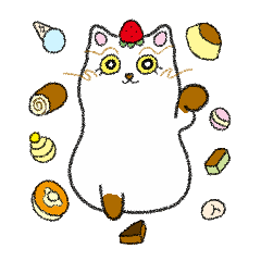 [LINEスタンプ] ニャンコ・ラ・スイーツ 