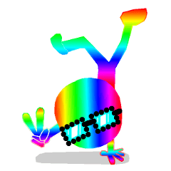[LINEスタンプ] ダラダラ宇宙人 カラフル メガネン 