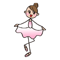 [LINEスタンプ] 表情豊かなバレリーナさん 