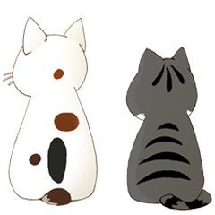 [LINEスタンプ] 猫兄弟 