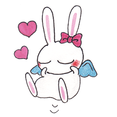 [LINEスタンプ] ぽってりウサりん 