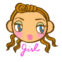 [LINEスタンプ] 大顔少女 