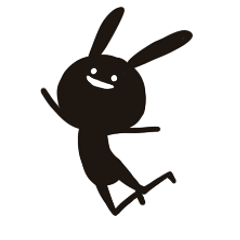 [LINEスタンプ] 黒うさ、ときどき白うさ 