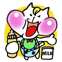 [LINEスタンプ] 赤にゃんの日常 