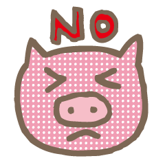 [LINEスタンプ] 水玉の豚 