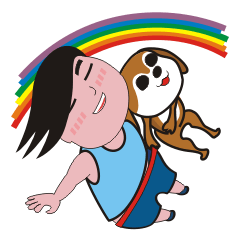[LINEスタンプ] Ai and Laku 