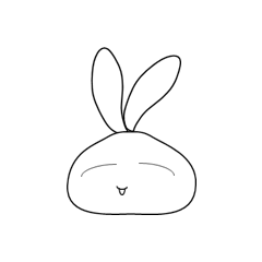 [LINEスタンプ] 白うさぎハッピー 