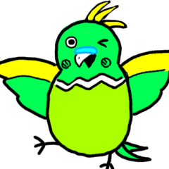 [LINEスタンプ] 緑色のインコ、LIMEです。 