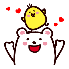 [LINEスタンプ] シロクマとたまにヒヨコ 