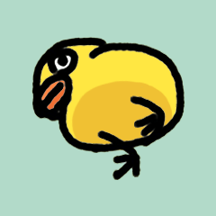 [LINEスタンプ] 太線のアヒル 