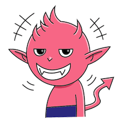 [LINEスタンプ] ピンクの悪魔【日常編】 