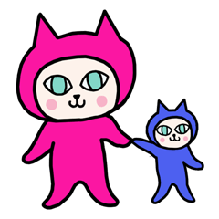 [LINEスタンプ] 宇宙ねこ ミルン＆ケルン 