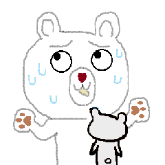 [LINEスタンプ] 色白のゆる～いくまっぽいやーつ 