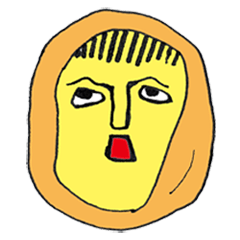[LINEスタンプ] 古代ローマの人面トンボ玉風スタンプ 