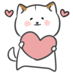 [LINEスタンプ] 白柴のきな fetchpriority=high