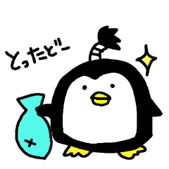 [LINEスタンプ] ちょんまげペンギン ふぁーすと 