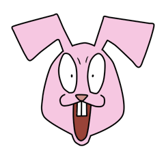 [LINEスタンプ] 四角い耳のうさぎ fetchpriority=high