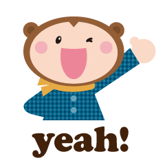 [LINEスタンプ] おさるのくまちゃん 