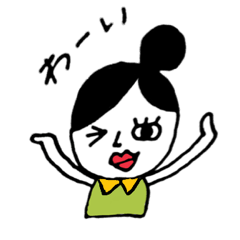 [LINEスタンプ] With Her Friends 