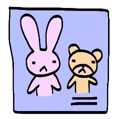 [LINEスタンプ] うさ子とくま子 くまver 
