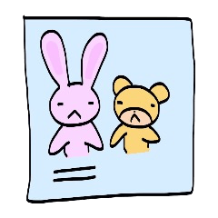 [LINEスタンプ] うさ子とくま子 うさVer. 