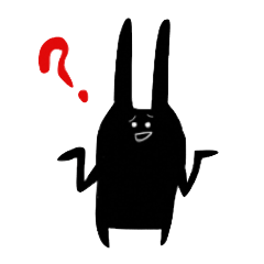 [LINEスタンプ] くろうさぎ 