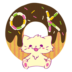 [LINEスタンプ] お菓子とねこさん 
