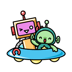 [LINEスタンプ] ロボットと宇宙人 fetchpriority=high