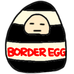 [LINEスタンプ] ボーダーエッグ 