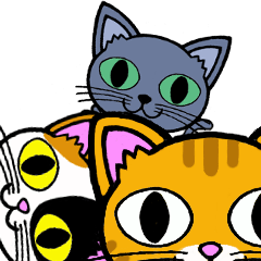 [LINEスタンプ] ネコ．ねこ．猫！！！ fetchpriority=high