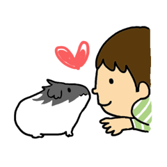 [LINEスタンプ] すきすきモルモット 