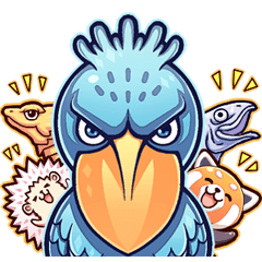 [LINEスタンプ] ハシビロはっしーさんと変な生き物 