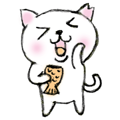 [LINEスタンプ] 野良猫のシロちゃん 