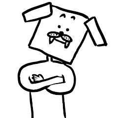 [LINEスタンプ] 四角い犬 