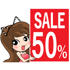 [LINEスタンプ] Charming girl (English) 