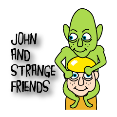 [LINEスタンプ] ジョンと不思議な仲間たち 