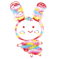 [LINEスタンプ] ハピうさ 