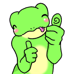 [LINEスタンプ] 走りガエル 